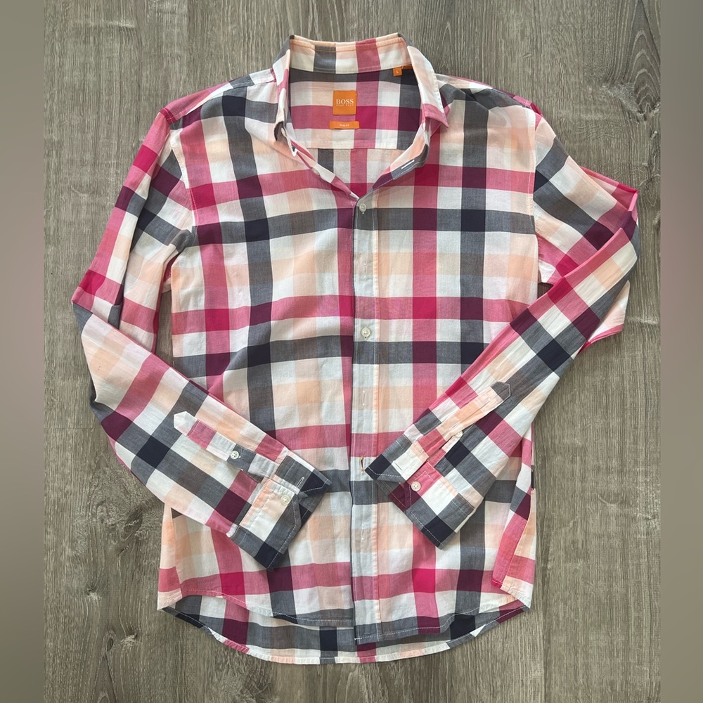 Hugo Boss, men’s casual button down shirt, slim fit